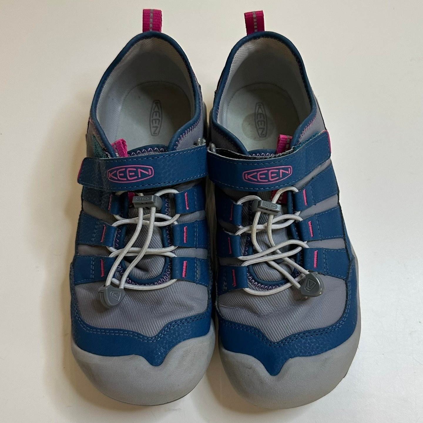 Keen Big Girls Knotch Hollow Casual Outdoor Sport Sandals Blue Pink Youth Size 5